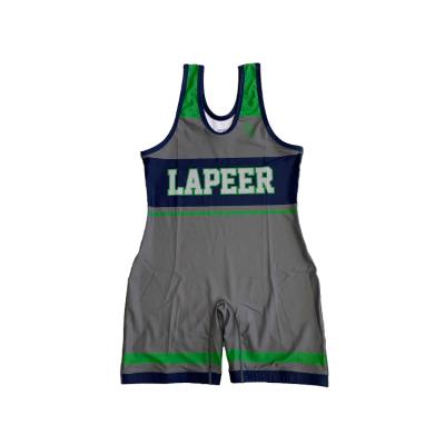 China Custom Breathable Comfortable Weightlifting Suit Cheap Sublimation Printing Logo Wrestling Singlet For Men for sale