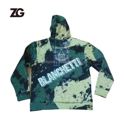 China Fully Sublimated Anti-pilling Printing Camouflage Hoodies Winter Hoody With Hood for sale