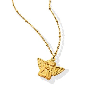 China Little Boy Angel Necklace Stainless Steel Environmental Friendly Fashionable Jewelry for sale