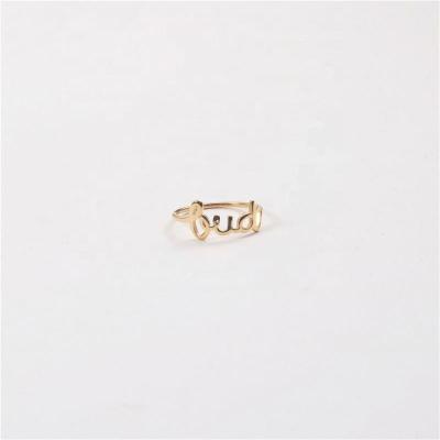 China FASHIONABLE Initial Ring Custom Dainty Personalized Stainless Steel Jewelry Alphabet Rings for sale