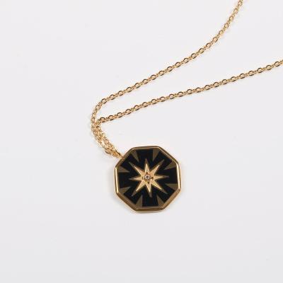 China CLASSIC Tarnish Free Minimalist PVD Plated Six Star Pendant Necklace Wholesale Waterproof Gold Jewelry SETS for sale