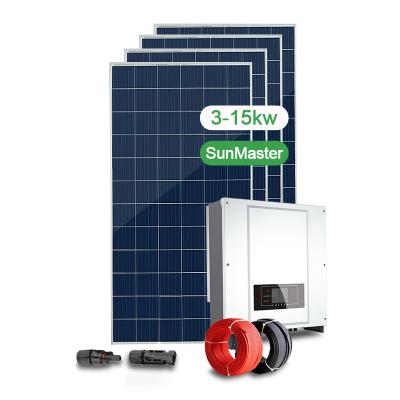 China Sunmaster 6Kw Home Solar Power System Kits Off Grid 1000W Home 5Kw Solar System Price for sale