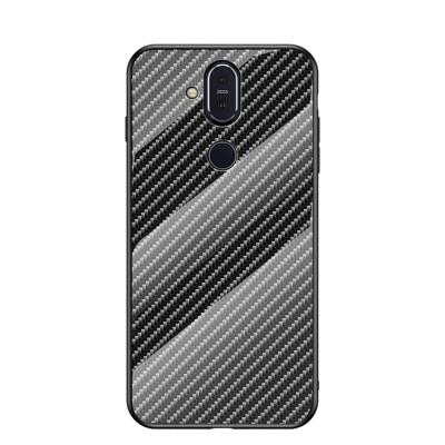 China Shockproof Carbon Fiber Glass Phone Case For Nokia X7 for sale