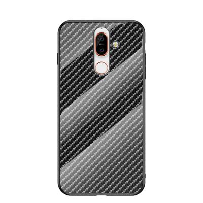 China Shockproof Carbon Fiber Glass Phone Case For Nokia 7plus for sale