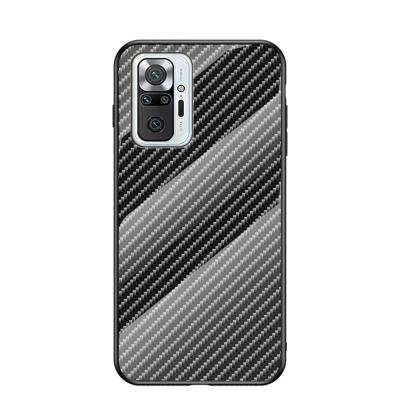 China Anti-drop Carbon Fiber Glass Phone Case For Redmi Note 10 Pro for sale