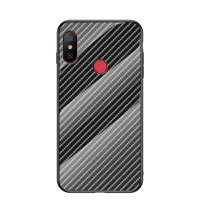 China Shockproof Carbon Fiber Glass Phone Case For Redmi Note 6pro for sale