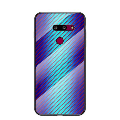 China Shockproof For LG G8 THNQ Carbon Fiber Full Body Tempered Glass Phone Rugged Bumper Cover for sale