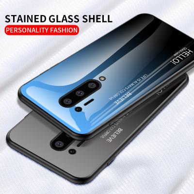 China Anti-fall Nice Gradient Color Pattern TPU Shell Phone Glass Look Case For One Plus 8 Pro for sale