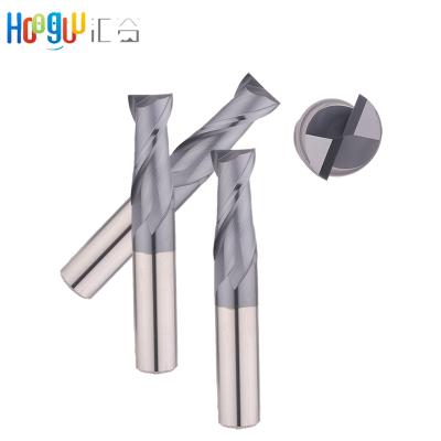 China Hot Sale 2 Spline Keyway Milling Cutter CNC Straight Steel Shank HRC50 Tungsten Milling Cutter With CNC for sale