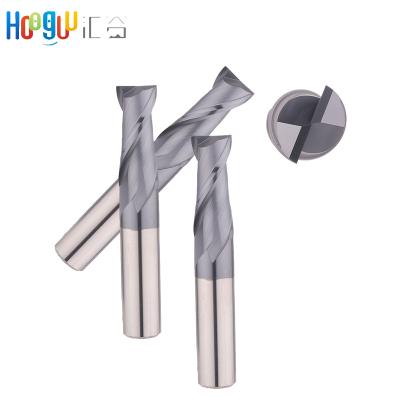 China CNC Keyway Milling Cutter Safty Straight Steel Shank Tungsten HRC50 2 Spline With 50mm CNC Lathe Machine Keyway Milling Cutter for sale