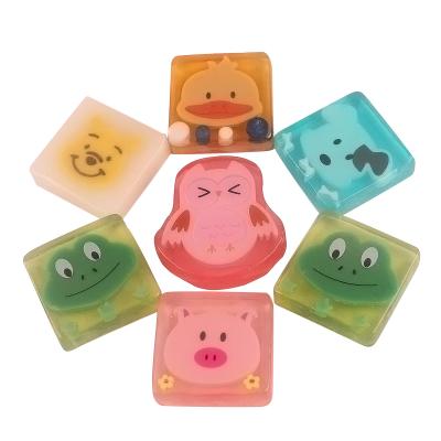 China Custom Manufacturer Kids Cartoon Moisturizing Essential Oil Base Cleaning Animal Handmade Bath Soap for sale