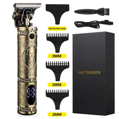 China All Metal Professional Car Rechargeable Cordless Hair Clipper Men's Electric Hair Trimmer Clippers for sale