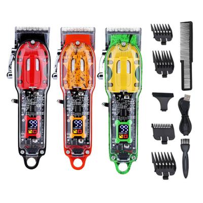 China New Arrival Professional Cordless Rechargeable Split End Hair Trimmer Hair Clipper Outdoor Transparent Strong Full Power For Men for sale