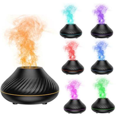 China Household New Arrival 3D Fire Blue Flame Essential Oil Electric Ultrasonic Aroma Diffuser For Home Office for sale