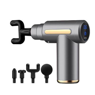 China Professional Mini Gun Massager Upgrade Cordless Powerful Percussion Screen Body LCD Display Deep Muscle Mini Massage Gun for sale