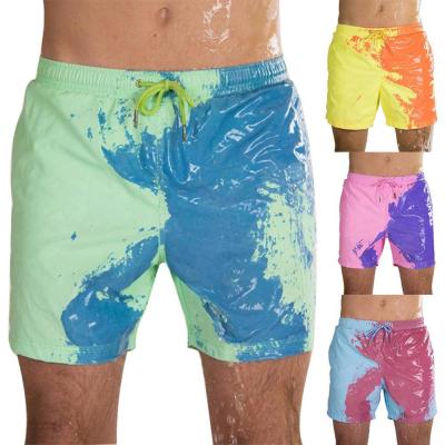 China Breathable Breathable Explosive Model JSN9202377 Water-changing Beach Shorts Men's Quick-drying Stone Dot Swimming Shorts Temperature Sensing Color for sale