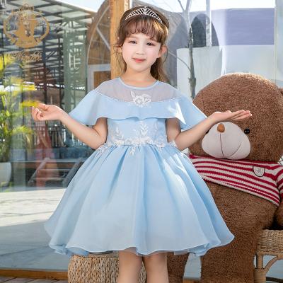 China Anti-Static Hot Selling Agile Cloak Embroidered Princess Party Dress Sweet Girls Birthday Wedding Dress for sale