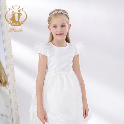 China Anti-Static Nimble Kids Formal Dress Christmas Short Sheath Kids 4-12 Years Cotton Lining Girl Formal Wedding Dress for sale