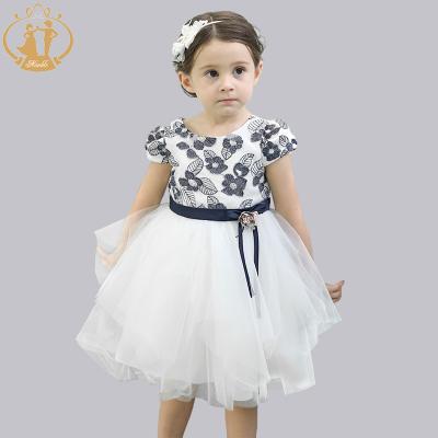 China Viable Agile Wholesale Applique Flower Baby Dress Kids Dresses Designs for sale