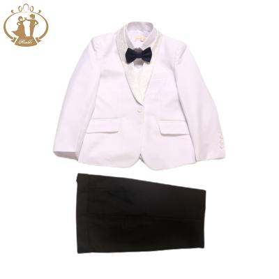 China Eco-Friendly Jacquard 3 Piece Boy Formal Suit Set Kids Baby Tuxedo Suit Kids Blazer Boys Suits Children for sale