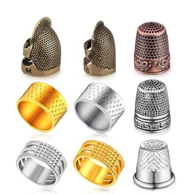 China Adjustable Metal Finger Protector Metal Thimbles for DIY Sewing Craft Embroidery Sewing Tools Sewing Thimble for sale