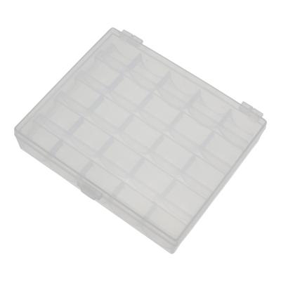 China 25 Cases Coil Storage Accessories Clear Plastic Spool Sewing Storage Box for sale