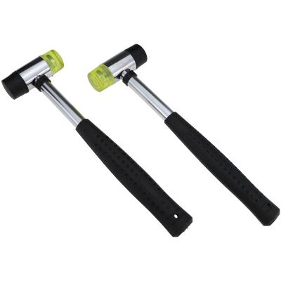 China Nail Hammer 25mm Double Face Multifunctional Glazing Window Tap Rubber Hammer Bead Hammers Muffle Nylon Head Rubber Mallet for sale