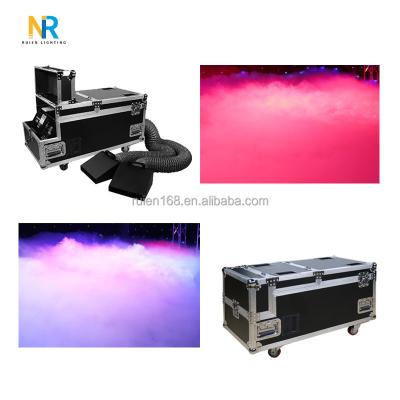 China 3000W Theme Park Fog Machine Water Output Ground Dual Lying Low Smoke Machine For Stage Wedding Disco Party for sale