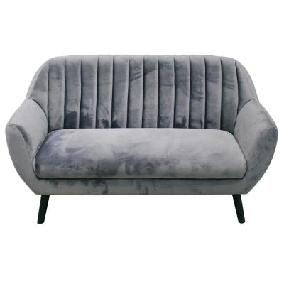 China Modern Velvet Compact Size Living Room Sofa Gray for sale