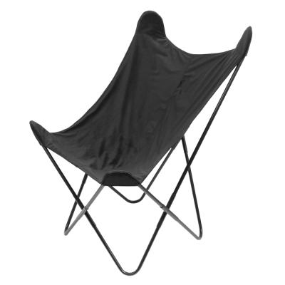 China Velvet Butterfly Style Foldable Black Chair for sale