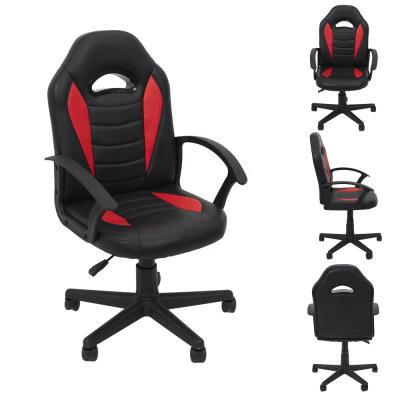 China Modern Black And Red PU Leather Faux E-sport Racing Gaming Chair for sale