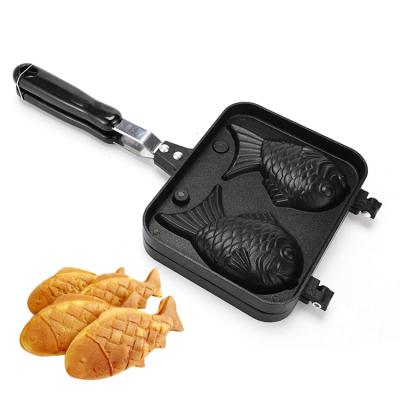 China Factory Outside Sale Various Non-stick Baking Widely Used Cake Set Fish Shaped Taiyaki Pancake Pan for sale