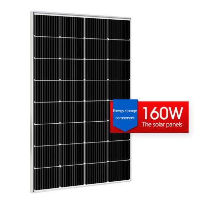 China Home Ftsh 160W  Monocrystalline Silicon Solar Panel Solar Mono Panel  Solar 100W Solar Panels Black Solar 160Watt OEM Solar Panels for sale