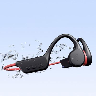 China Ip68 Waterproof Osteoconductive Swimming Hook Sports Earphone Mp3 Ear Mp3 Headset Bt5.0 Bone Open Conduction Wireless Earphone for sale