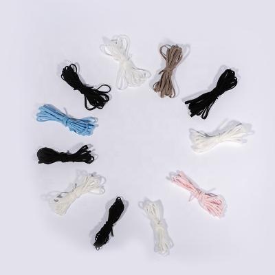 China Manufacturer Sales Certified 5.0MM Elastic Flat Elastic Band For Face Mask 3 Ply Around Elastic Earloop for sale