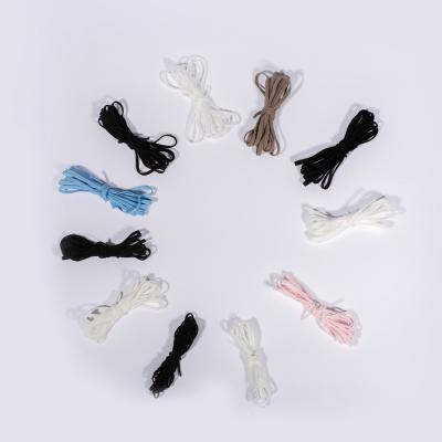 China Widely used 3.0mm pole flattened band elastic webbing for meidcal facemasks for sale