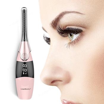 China USB Rechargeable Electric Heated Durable Ceramic Inner LCD Heated Eyelash Curler for sale