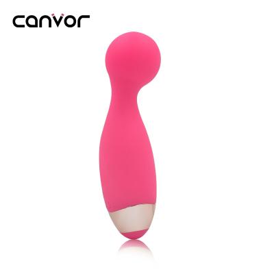 China Silicone and ABS Mini Personal Handheld Waterproof Strong Vibrator Wireless Magic Wand Massager for sale