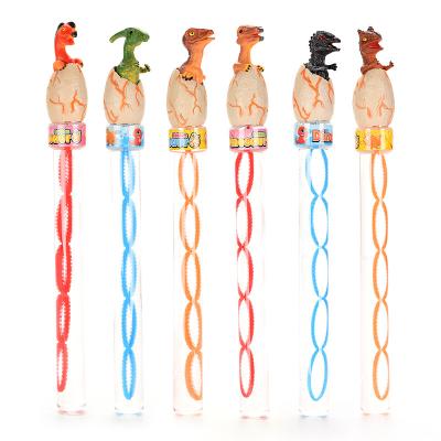 China 34cm Plastic Bubble Stick Dinosaur Model Toy Girl Kids Blowing Stick Bubble Stick Blowing Stick for sale