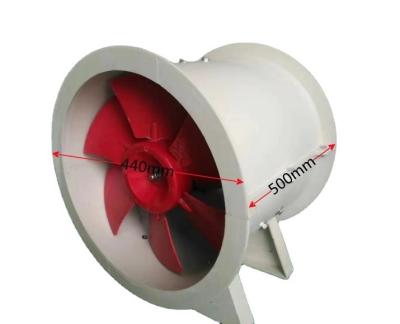 China 400 mm SS304 ventilador de ventilación de escape de flujo axial para empresa de publicidad potencia kW 1,1-37 en venta