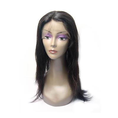 China High Quality Straight Unprocessed Virgin Full Headband 360 Lace Elastic Band Hair Front Wig for sale