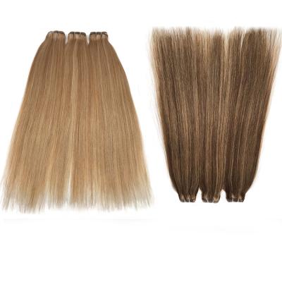 China Silky straight wave piano color hair weave for black women, piano colored hair weft, accents dark brown hair for sale