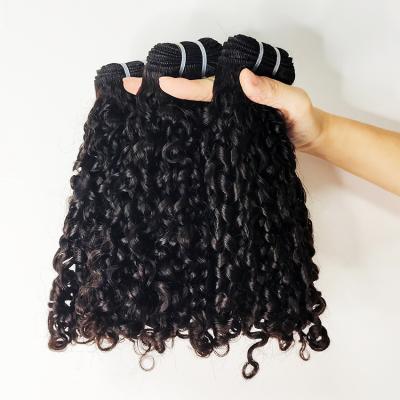 China Remy Vietnam Hair Pixie Bouncy Curls Hair Bundle 12a Grade High Quality Raw Vietnamese Double Drawn Human Hair Funmi Virgin Hair for sale