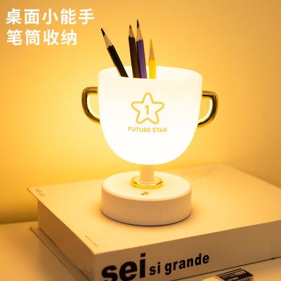 China Multifunctional Creative Desktop Gift Table Desk Eco-friendly Wooden Pen Holder With Digital LED Alarm Clock Gift for sale