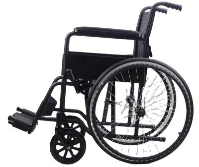 China All Ages Export Products List Undeformed Disabled Anti Rust Black Powder Coated Steel Wheelchair for sale