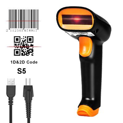 China scanner Netum S5 2d Usb Wired Handheld 1D 2D Qr Code Barcode Scanner Reader for sale