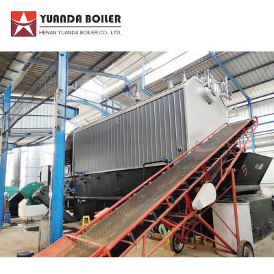 China Horizontal Yuanda SZL 12t Coal Biomass Palm Shell Fired Steam Boiler for sale