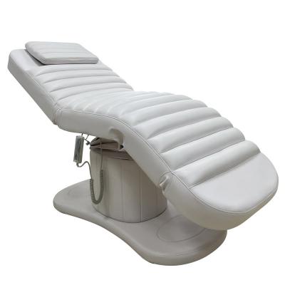 China 3 motor electric massage wick bed luxury white color can be customized portable facial foldable beauty salon massage bed white for sale