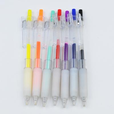 China Promotional Pens Stylus Financial Institutions Pen Custom Logo Transparent Plastic Soft Ballpoint Pen for sale