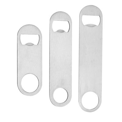 China Promotion Gift Customized Cheap Shape Beer Metal Bottle Opener Stainless Steel Flat Openers for sale